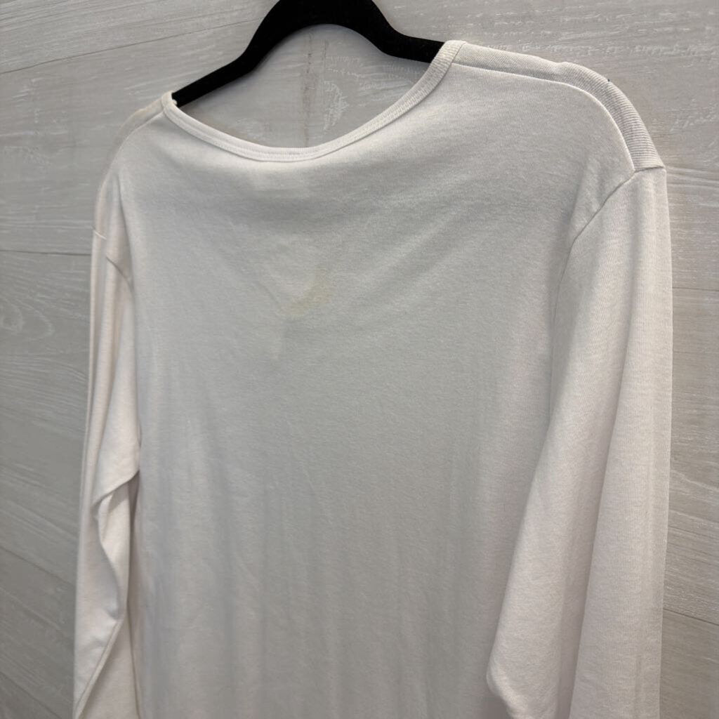 Cactus Bay White Embellished Flip Flop Long Sleeve Top Extra Large