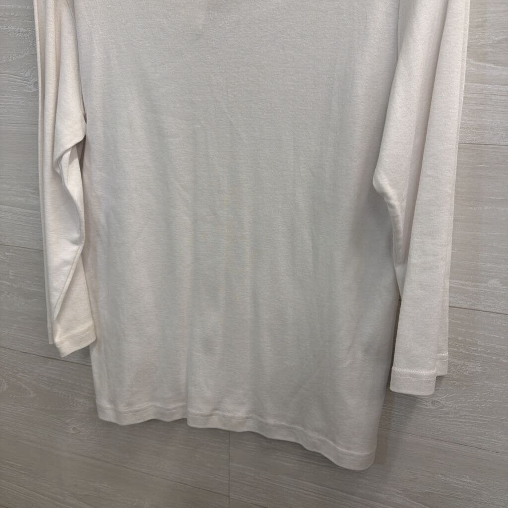 Cactus Bay White Embellished Flip Flop Long Sleeve Top Extra Large