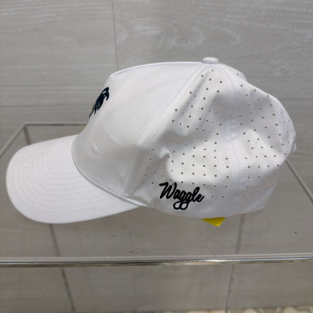 Waggle White Rooster Ball Cap O/S