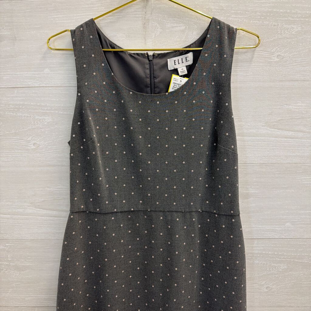 Elle Grey Polka Dot Sleeveless Shift Dress 10