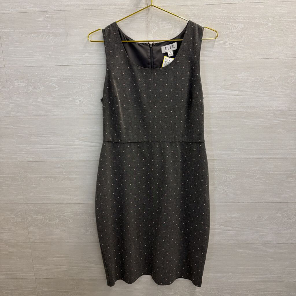 Elle Grey Polka Dot Sleeveless Shift Dress 10