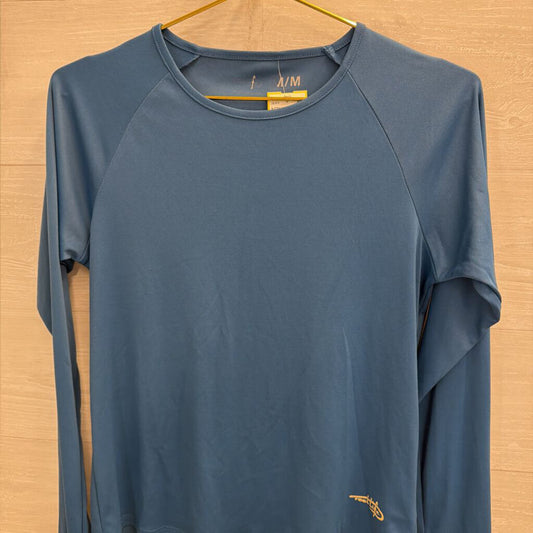 Reel Life Blue Long Sleeve Athletic Top Medium