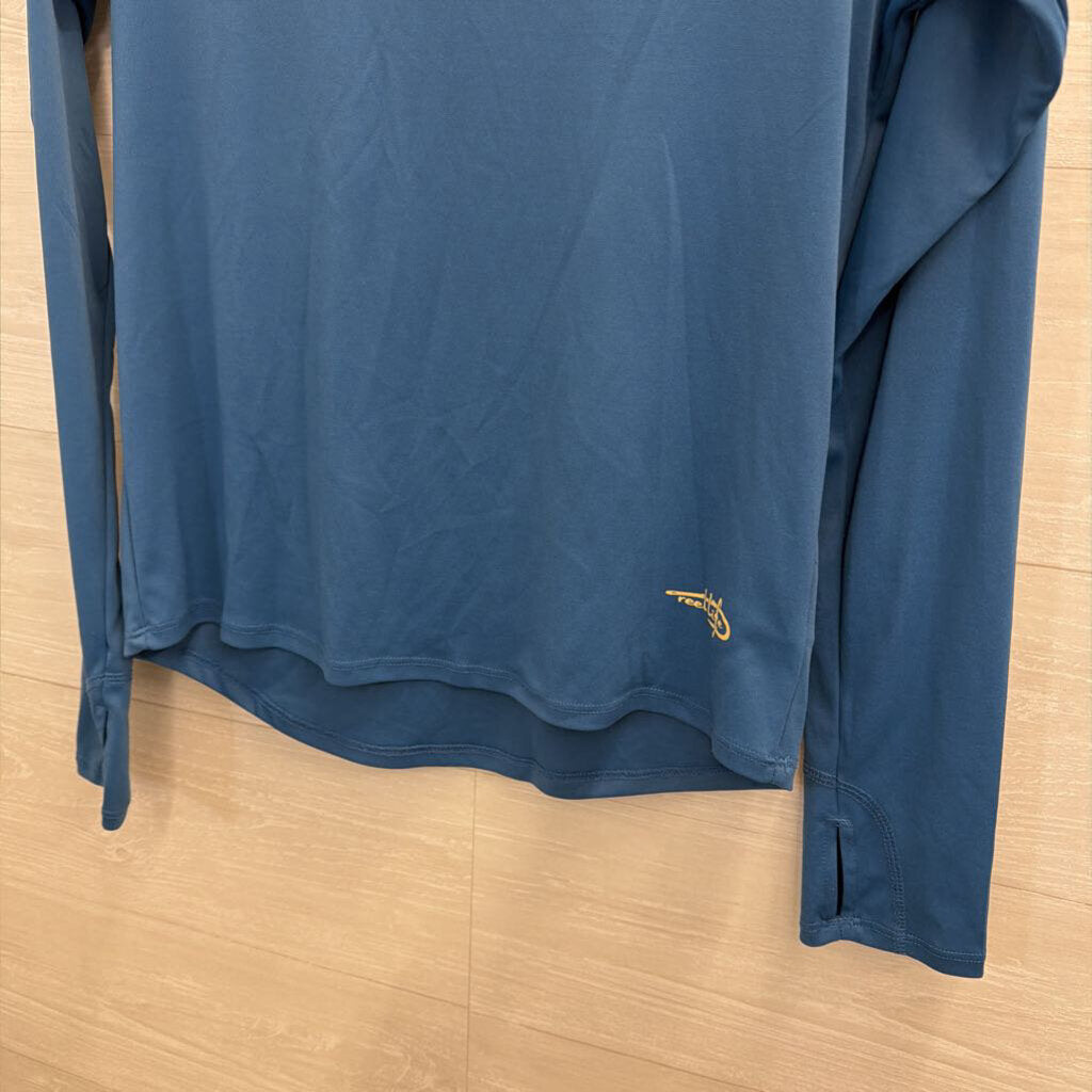 Reel Life Blue Long Sleeve Athletic Top Medium
