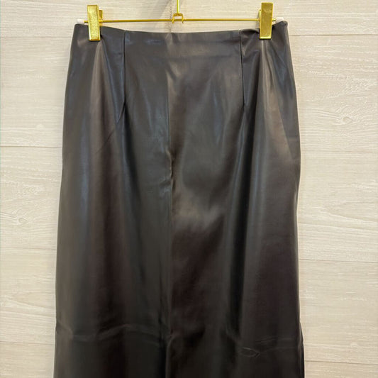 Mare Mare Black Leather Maxi Skirt Extra Small