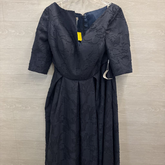 TS Couture Navy Textured Lace Half Sleeve Long Formal Dress XXL