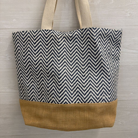 No Brand Chevron Blue/White Tote Bag