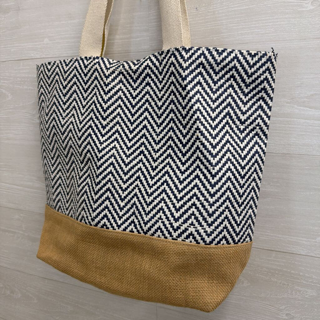 No Brand Chevron Blue/White Tote Bag