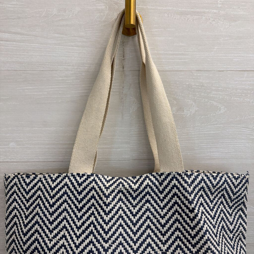 No Brand Chevron Blue/White Tote Bag