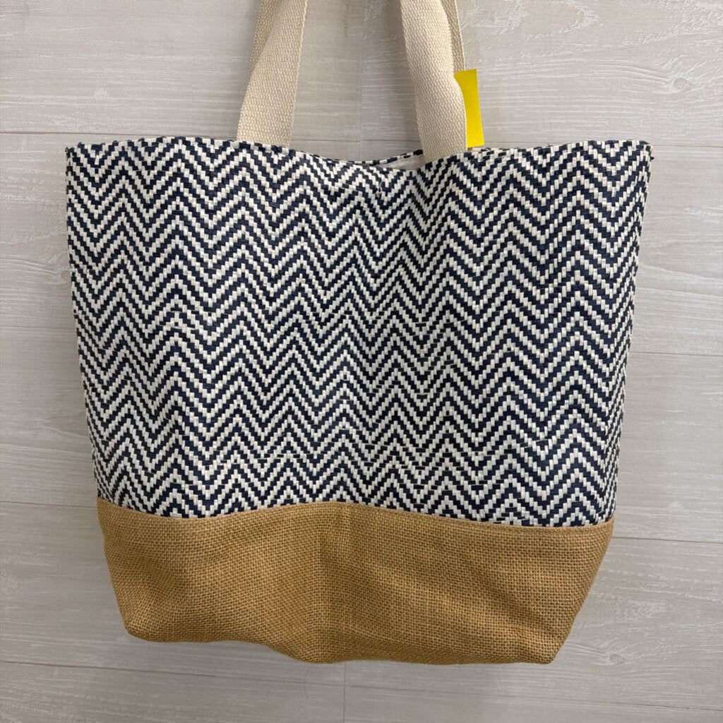 No Brand Chevron Blue/White Tote Bag