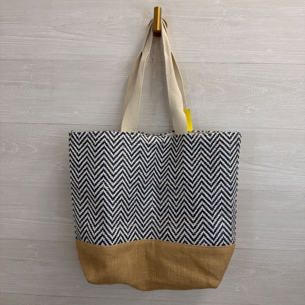 No Brand Chevron Blue/White Tote Bag