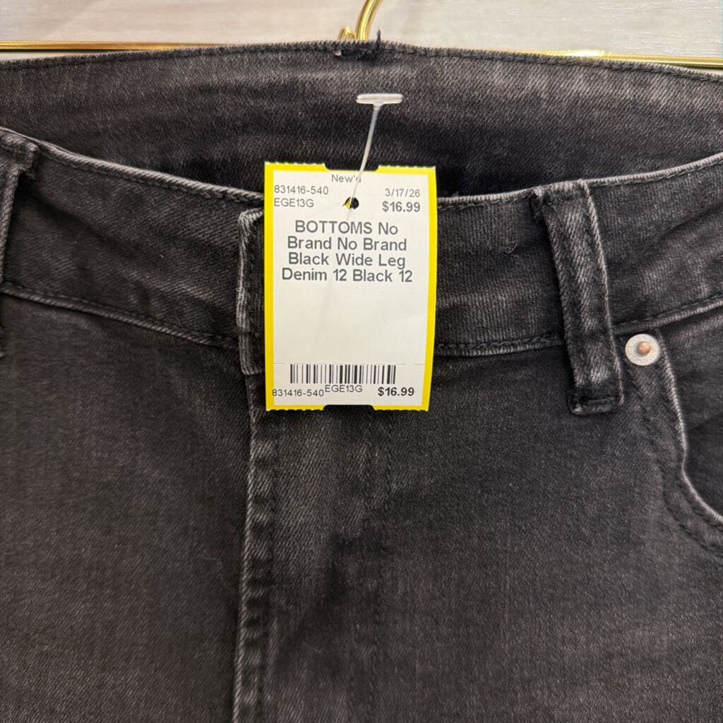 No Brand Black Wide Leg Denim 12
