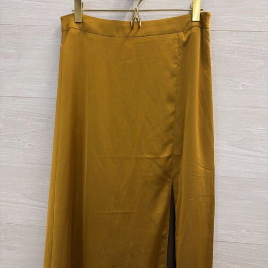 Sincerely Jules Gold Silky Maxi Skirt Large