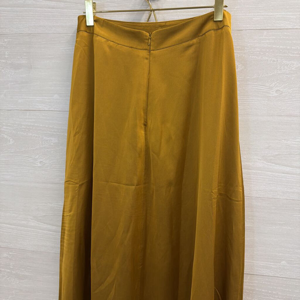 Sincerely Jules Gold Silky Maxi Skirt Large