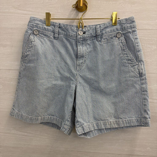 Ralph Lauren Jeans Co Blue/White Striped Denim Shorts 10