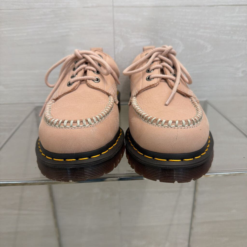 Dr. Martens Powder Pink Lowell Buttersoft Leather Moc Toe Shoes 9
