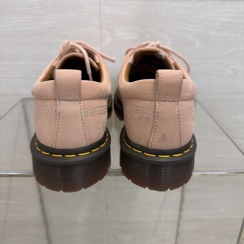 Dr. Martens Powder Pink Lowell Buttersoft Leather Moc Toe Shoes 9