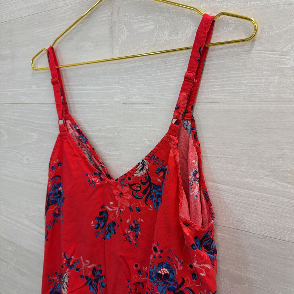 Torrid Pink Floral Button Down Tie Tank 0