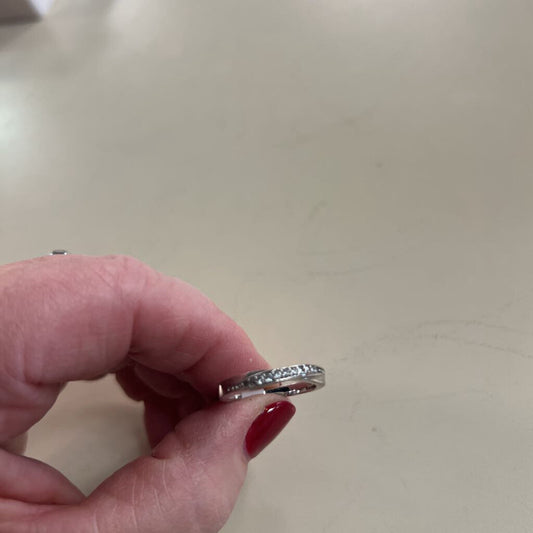 Sterling Silver Criss Cross Band Ring Size 7