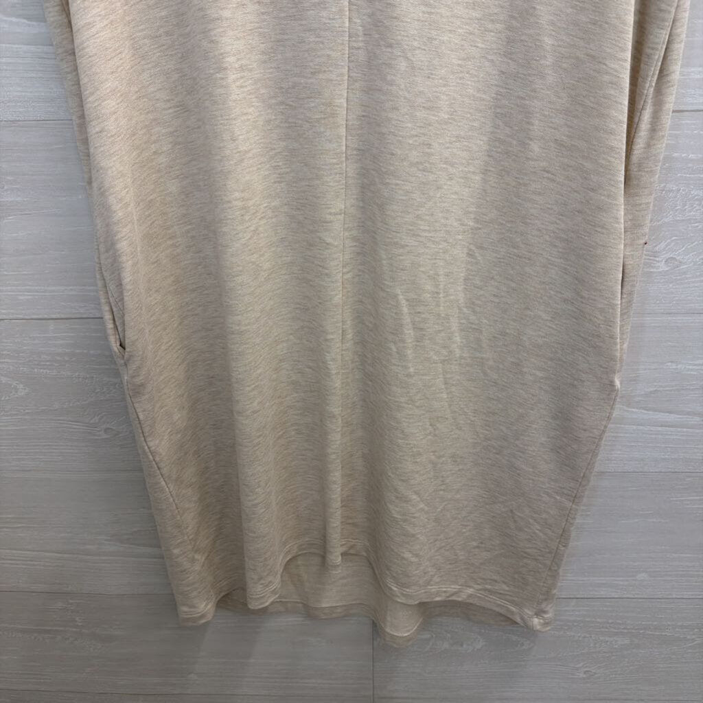 Lou and Grey Beige Soft Short Sleeve Boxy Midi Dress Large