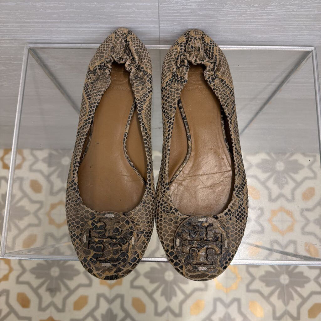 Tory Burch Reva Snake Print Ballet Flats 9