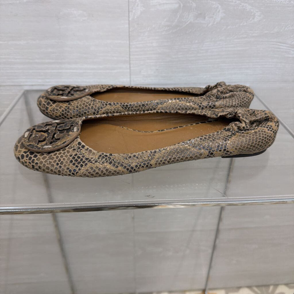 Tory Burch Reva Snake Print Ballet Flats 9