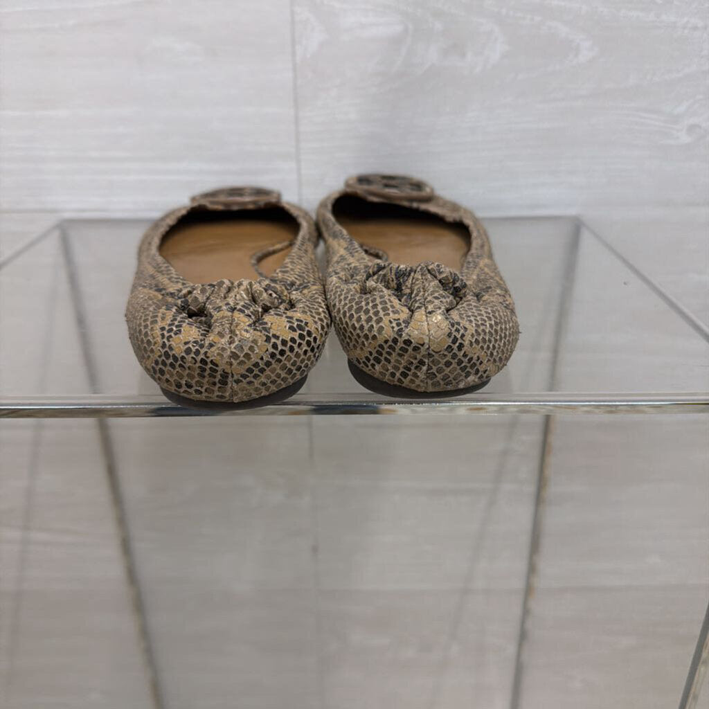 Tory Burch Reva Snake Print Ballet Flats 9