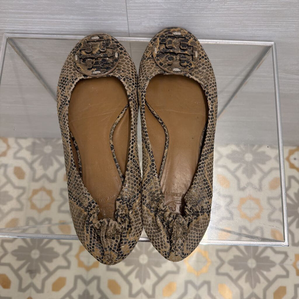 Tory Burch Reva Snake Print Ballet Flats 9