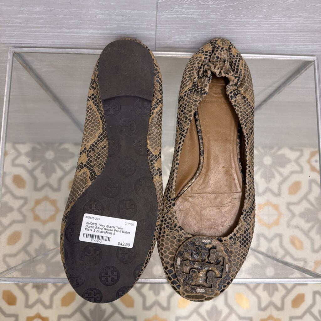 Tory Burch Reva Snake Print Ballet Flats 9