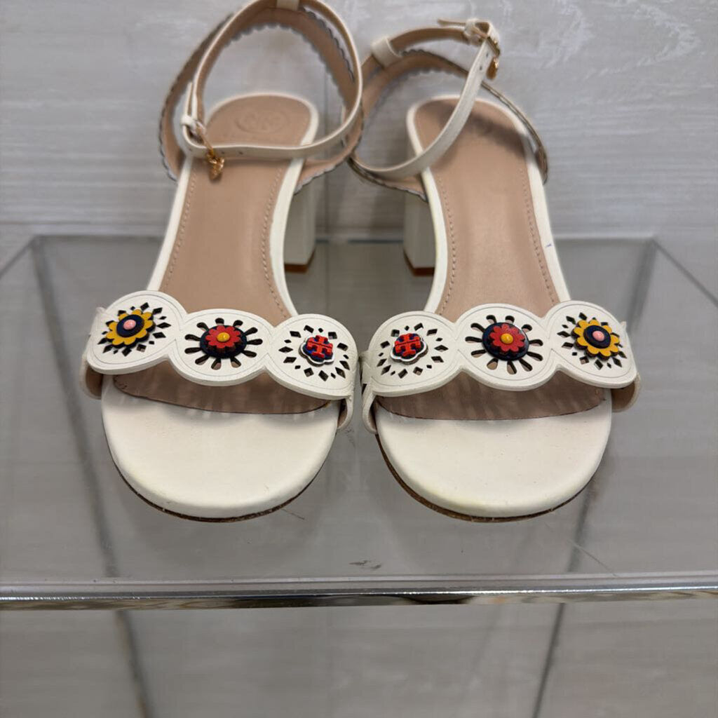 Tory Burch Cream/Multi Marguerite Slingback Sandal 8