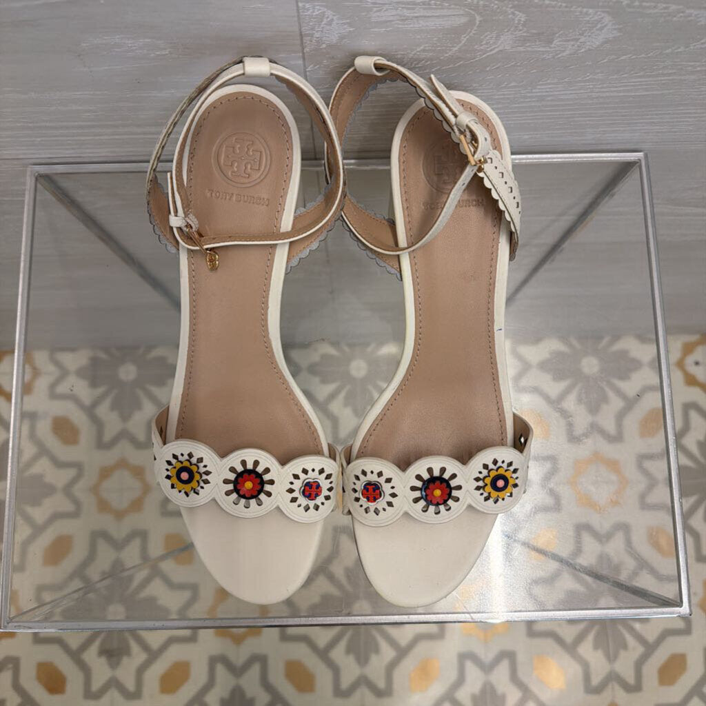 Tory Burch Cream/Multi Marguerite Slingback Sandal 8