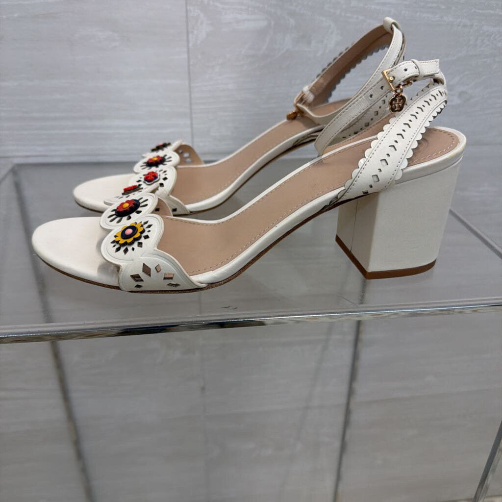 Tory Burch Cream/Multi Marguerite Slingback Sandal 8