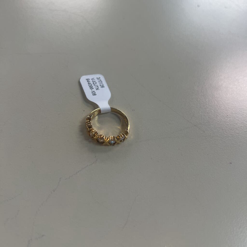 Sterling Silver CZ Band Size 6