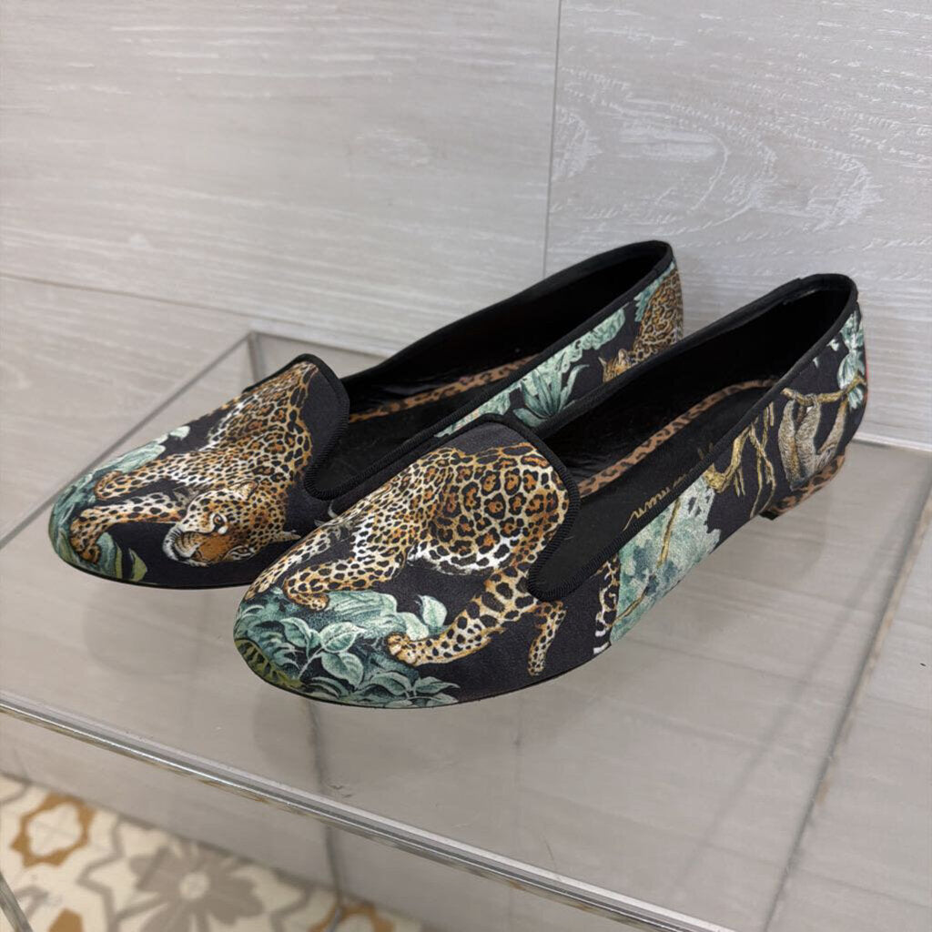 Beverly Feldman Black/Multi Leopard Flat 39.5