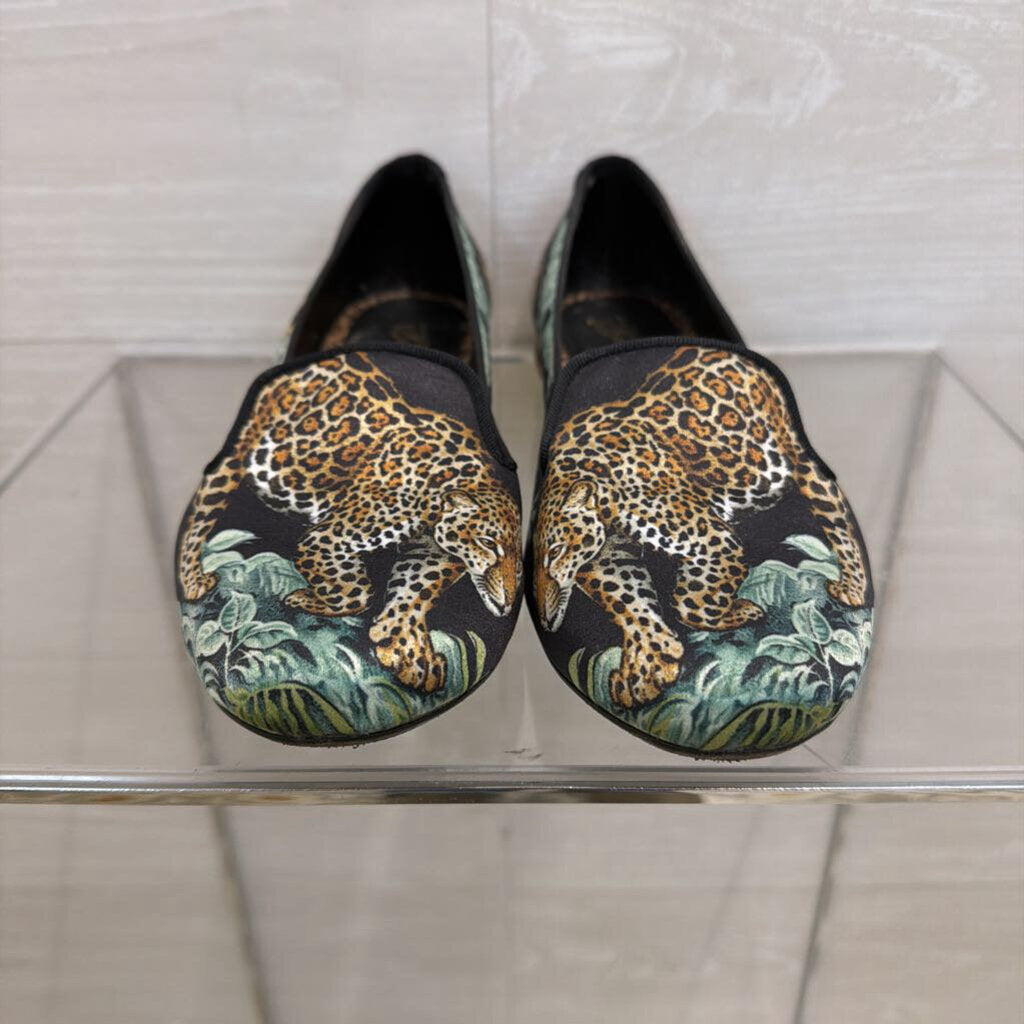 Beverly Feldman Black/Multi Leopard Flat 39.5