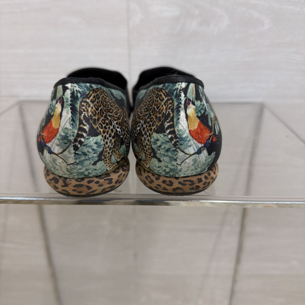 Beverly Feldman Black/Multi Leopard Flat 39.5