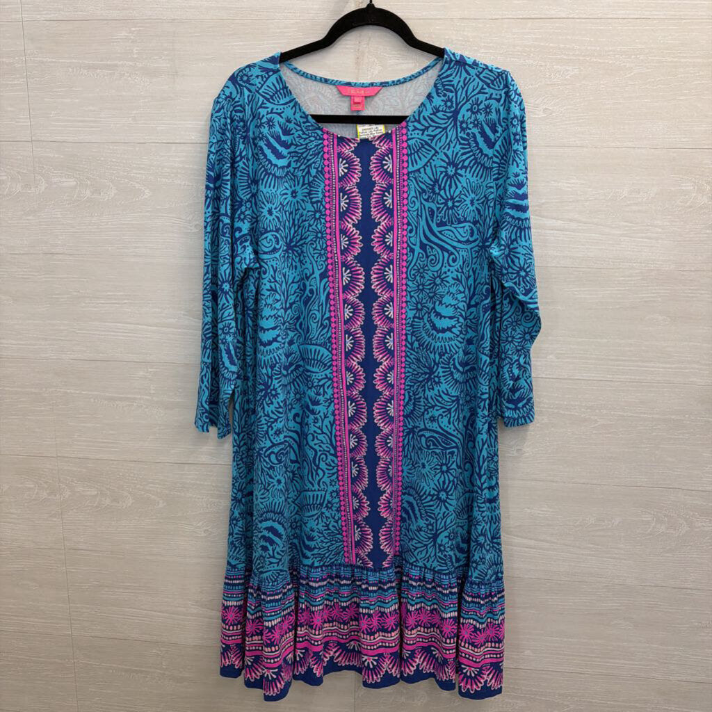 Lilly Pulitzer Bermuda Blue Swing Dress XXL