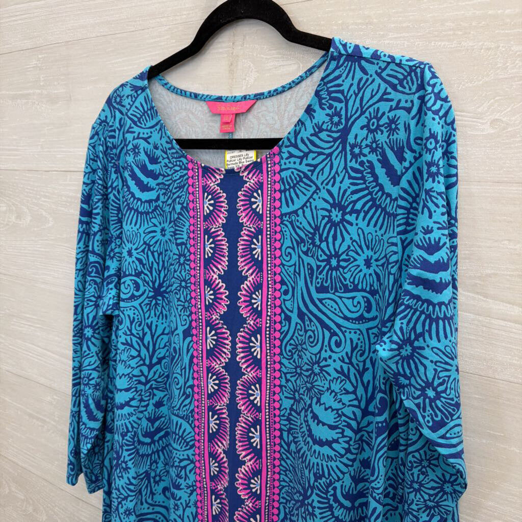 Lilly Pulitzer Bermuda Blue Swing Dress XXL