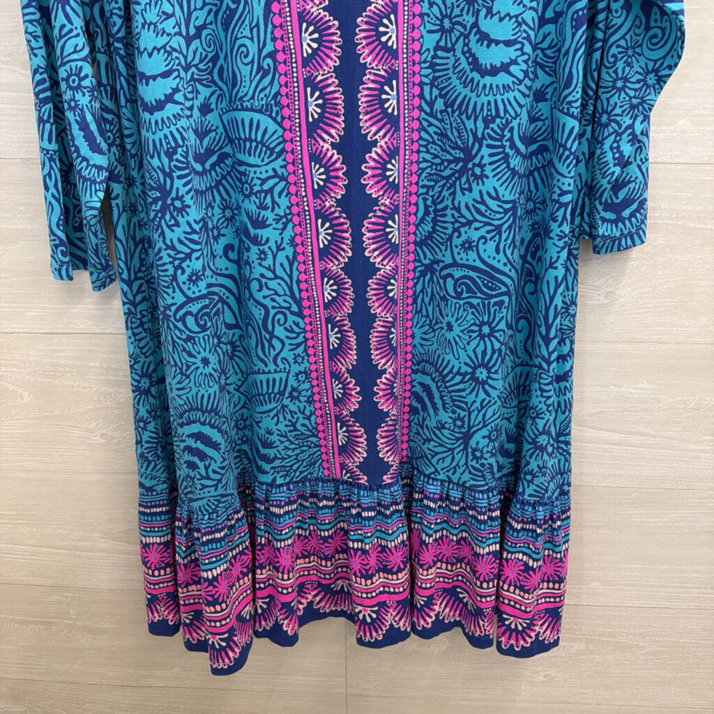 Lilly Pulitzer Bermuda Blue Swing Dress XXL