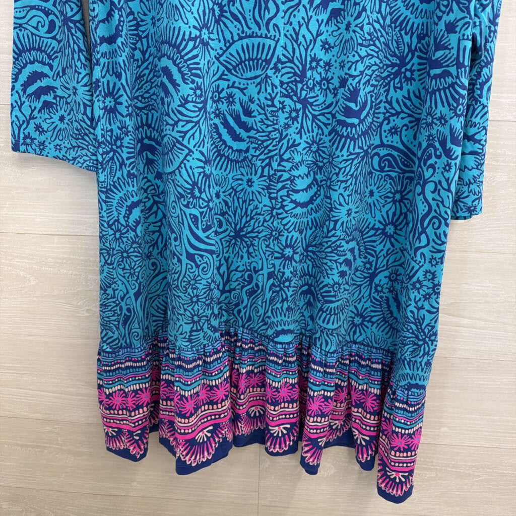 Lilly Pulitzer Bermuda Blue Swing Dress XXL