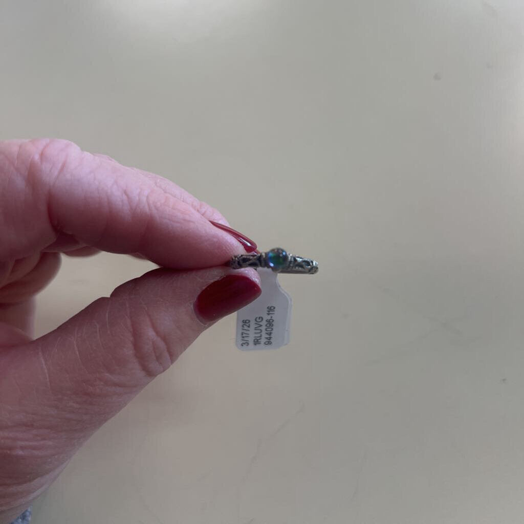 Silver Toned Dainty Ring Size 5.5