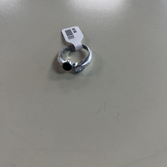 Silver Toned Two Stone Ring Size 7