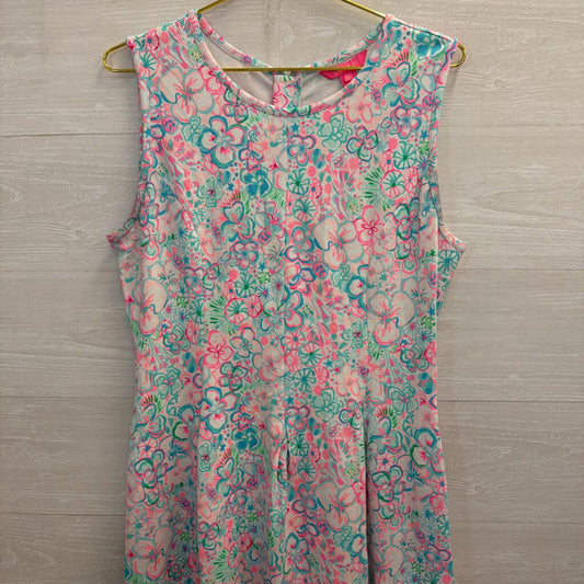 Lilly Pulitzer Kinsey Pink/Green Flare Dress XL