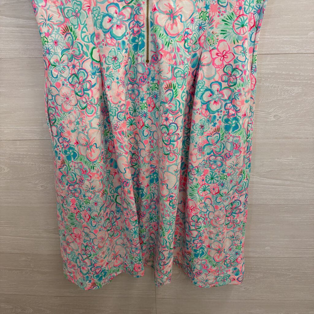 Lilly Pulitzer Kinsey Pink/Green Flare Dress XL