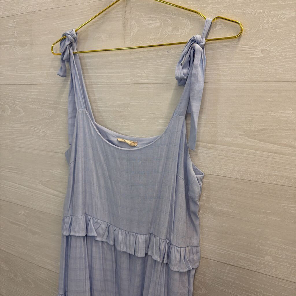 Altar'd State Blue Mini Baby Doll Dress Large