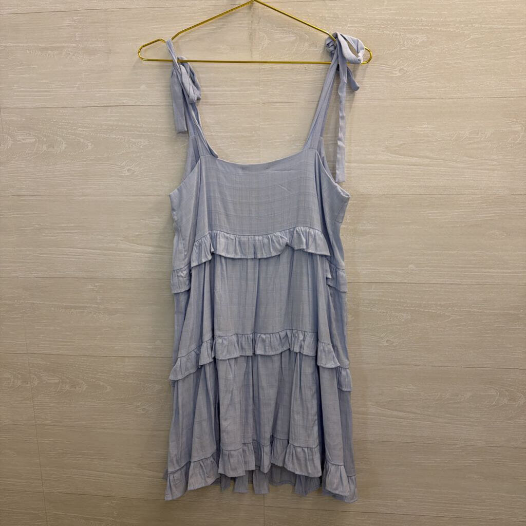 Altar'd State Blue Mini Baby Doll Dress Large