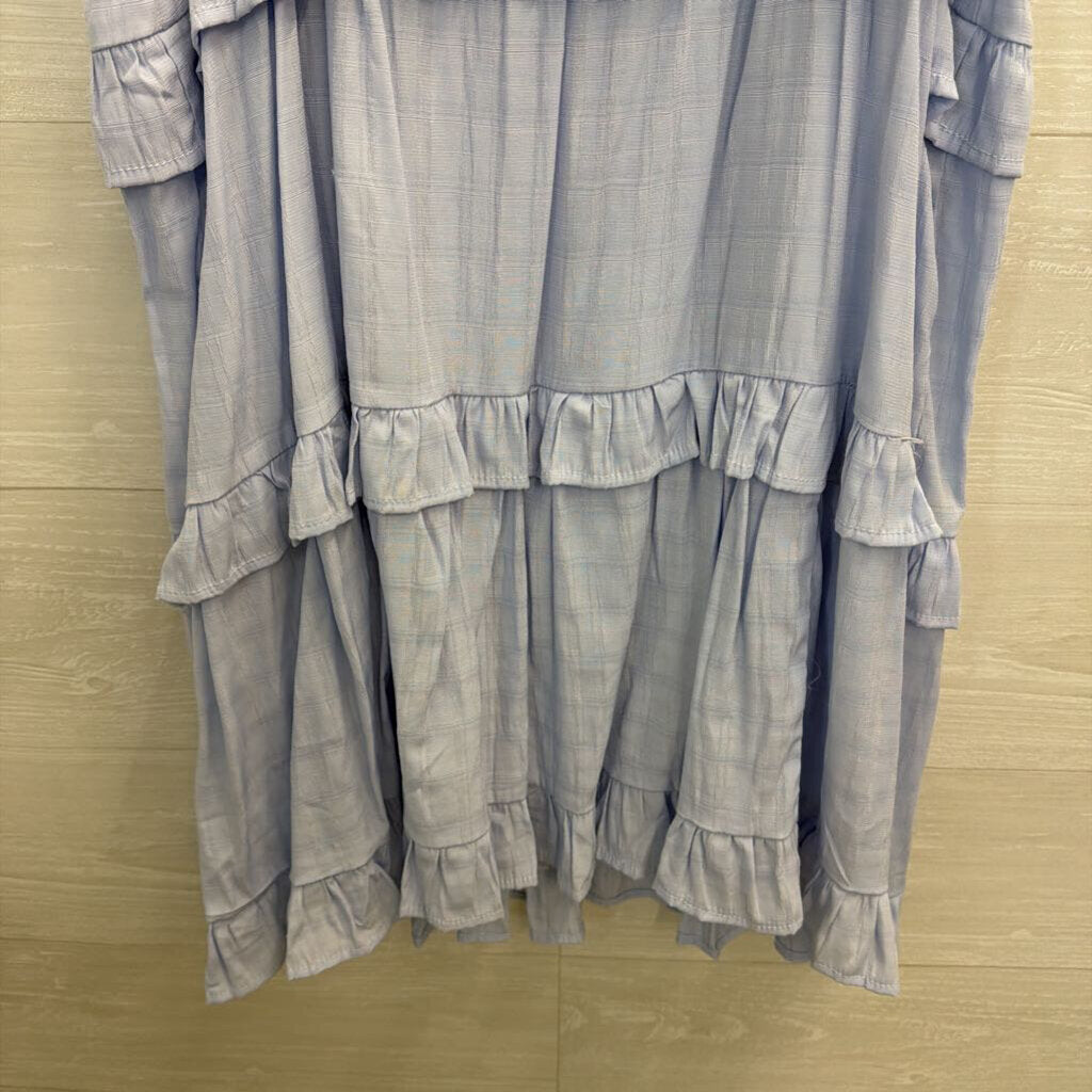 Altar'd State Blue Mini Baby Doll Dress Large