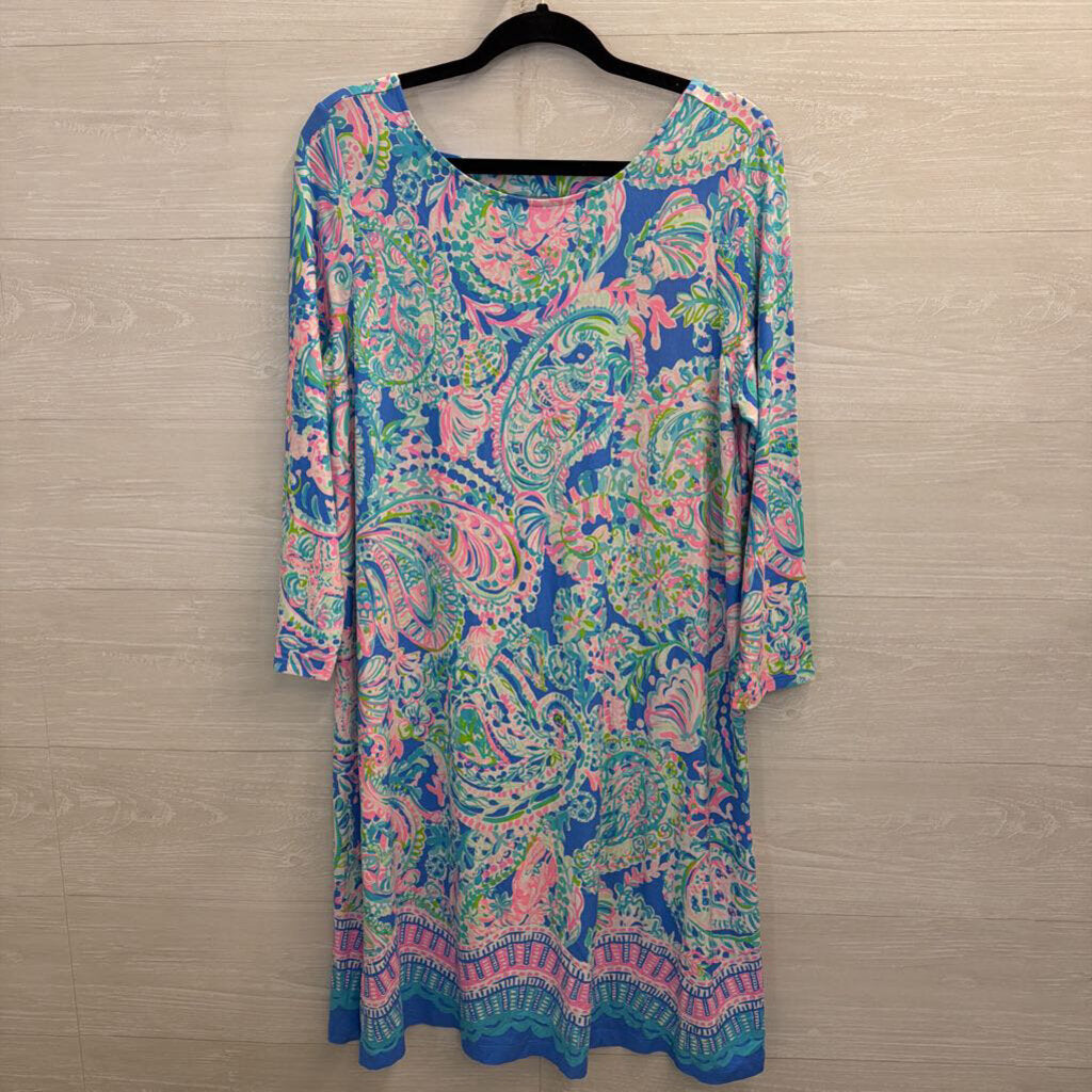 Lilly Pulitzer Blue/Pink Ophelia Knit Dress XL