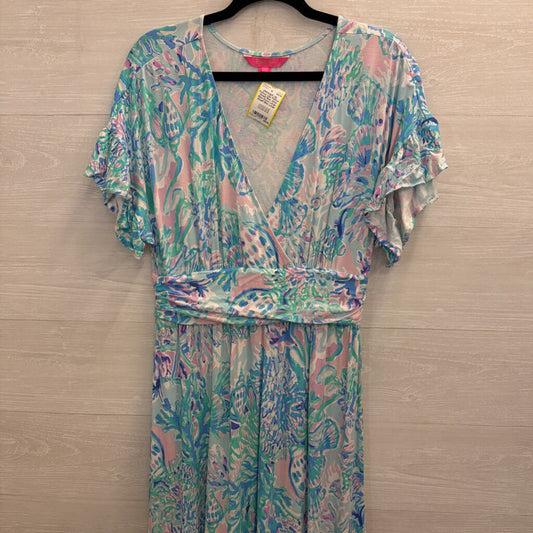 Lilly Pulitzer Amalfi Blue Jessi Maxi Dress Large