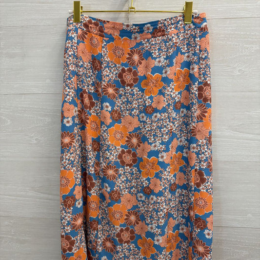 Altar'd State Orange/Blue Maxi Skirt Large