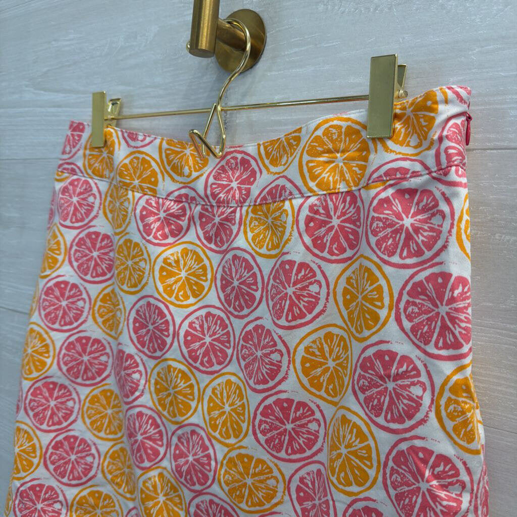 Vineyard Vines Pink/Orange Citrus Skirt 6